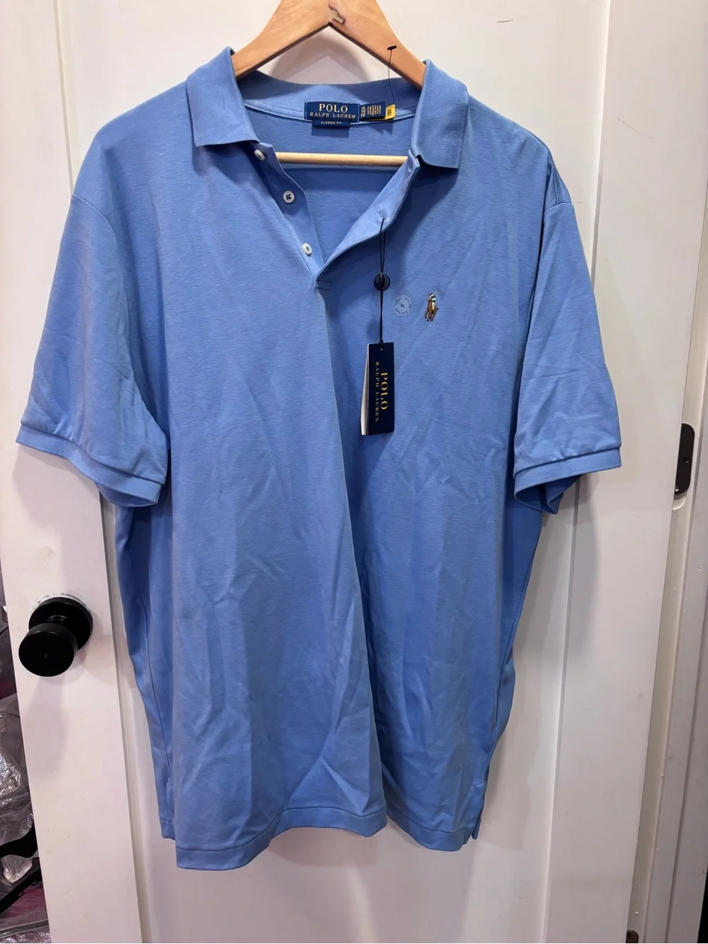 Men’s Ralph Lauren Soft Touch Polo in Sky Blue XL